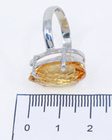 Brazilian Citrine Golden Oracle Sterling Silver Ring – Size 8