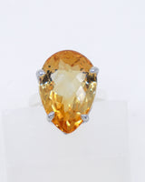 Brazilian Citrine Golden Oracle Sterling Silver Ring – Size 8