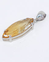 Brazilian Citrine “Solar Flame” Sterling Silver Pendant
