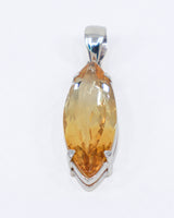 Brazilian Citrine “Solar Flame” Sterling Silver Pendant