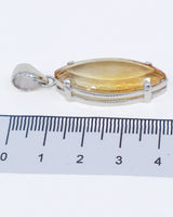 Brazilian Citrine “Solar Flame” Sterling Silver Pendant