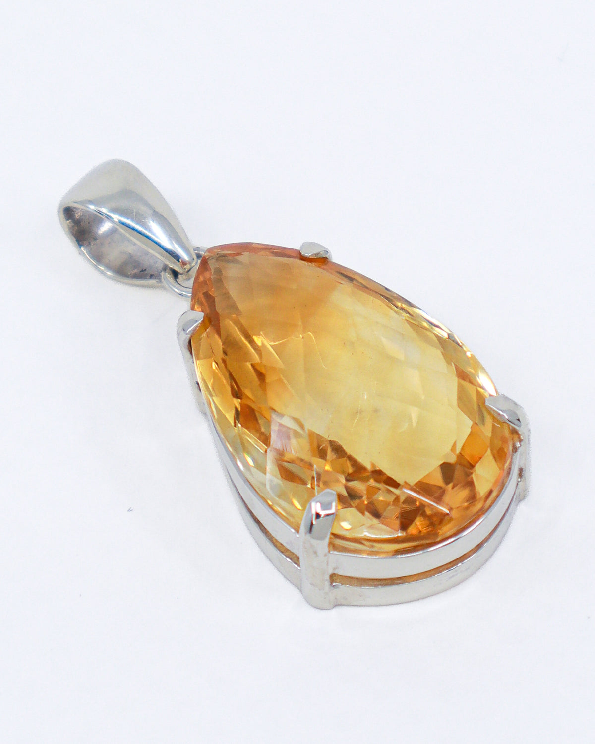 Brazilian Citrine “Golden Abundance” Sterling Silver Pendant