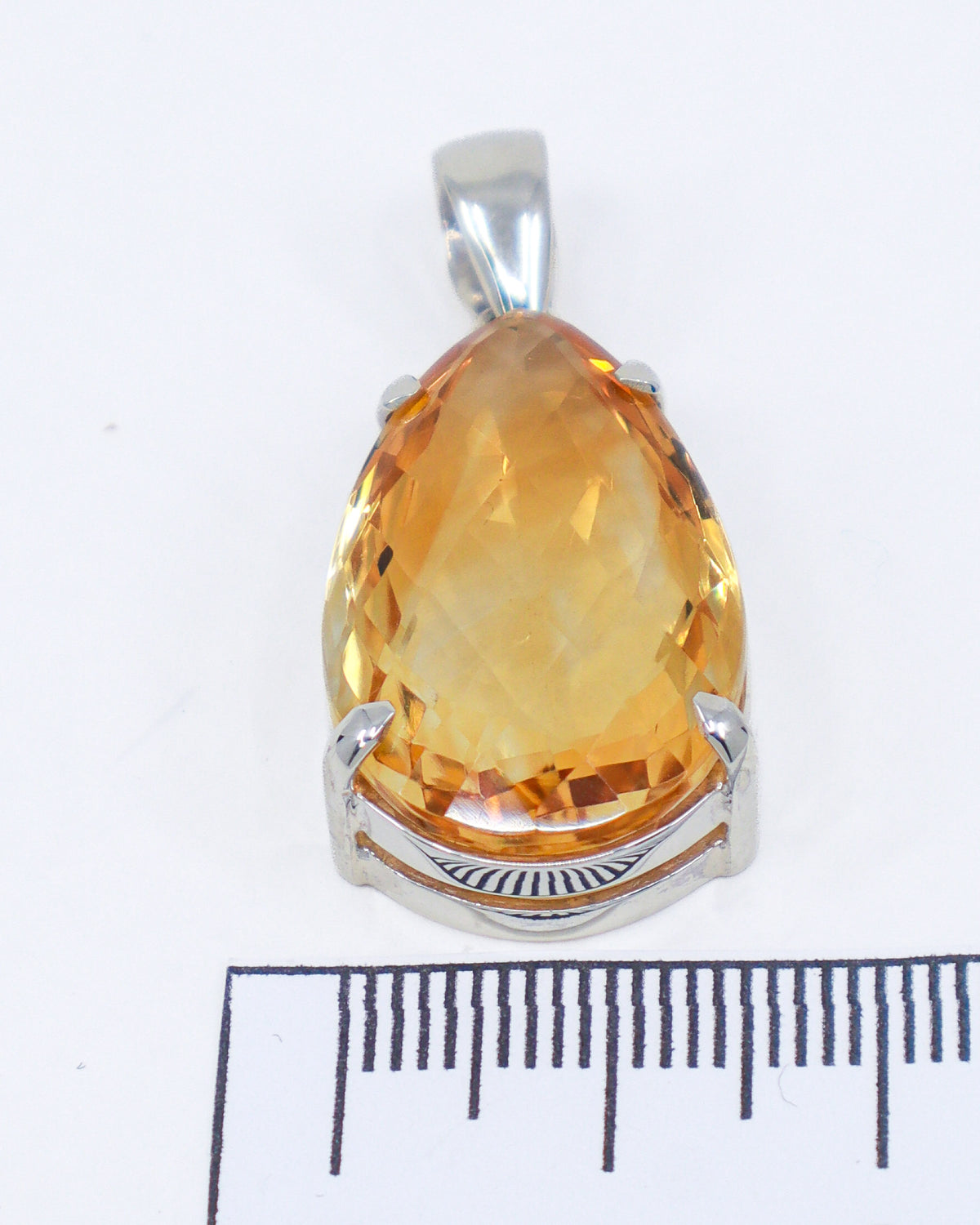 Brazilian Citrine “Golden Abundance” Sterling Silver Pendant