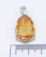 Brazilian Citrine “Golden Abundance” Sterling Silver Pendant