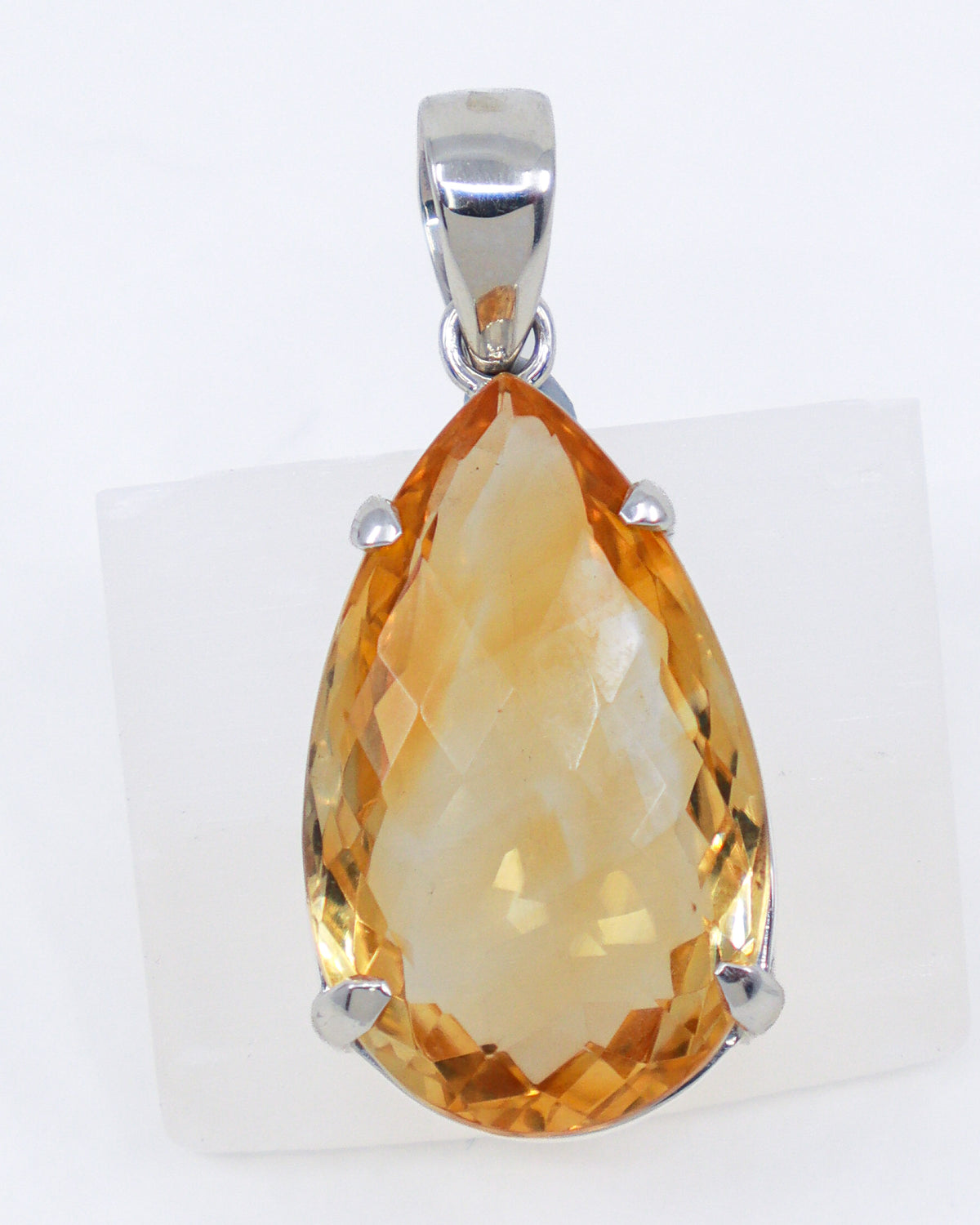 Brazilian Citrine “Golden Abundance” Sterling Silver Pendant