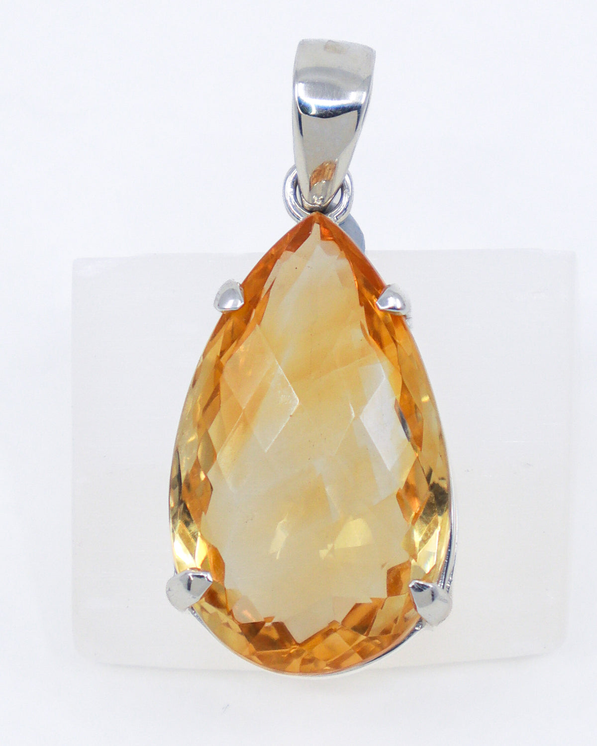 Brazilian Citrine “Golden Abundance” Sterling Silver Pendant