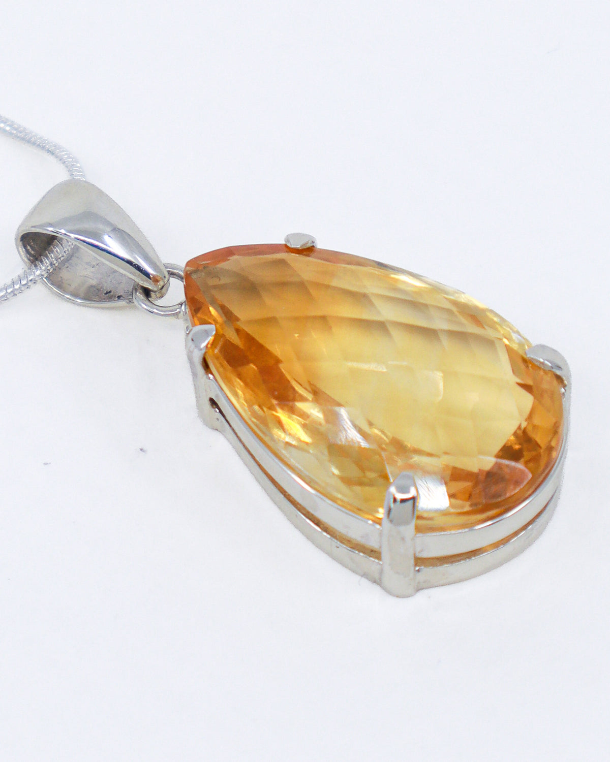 Brazilian Citrine “Golden Abundance” Sterling Silver Pendant