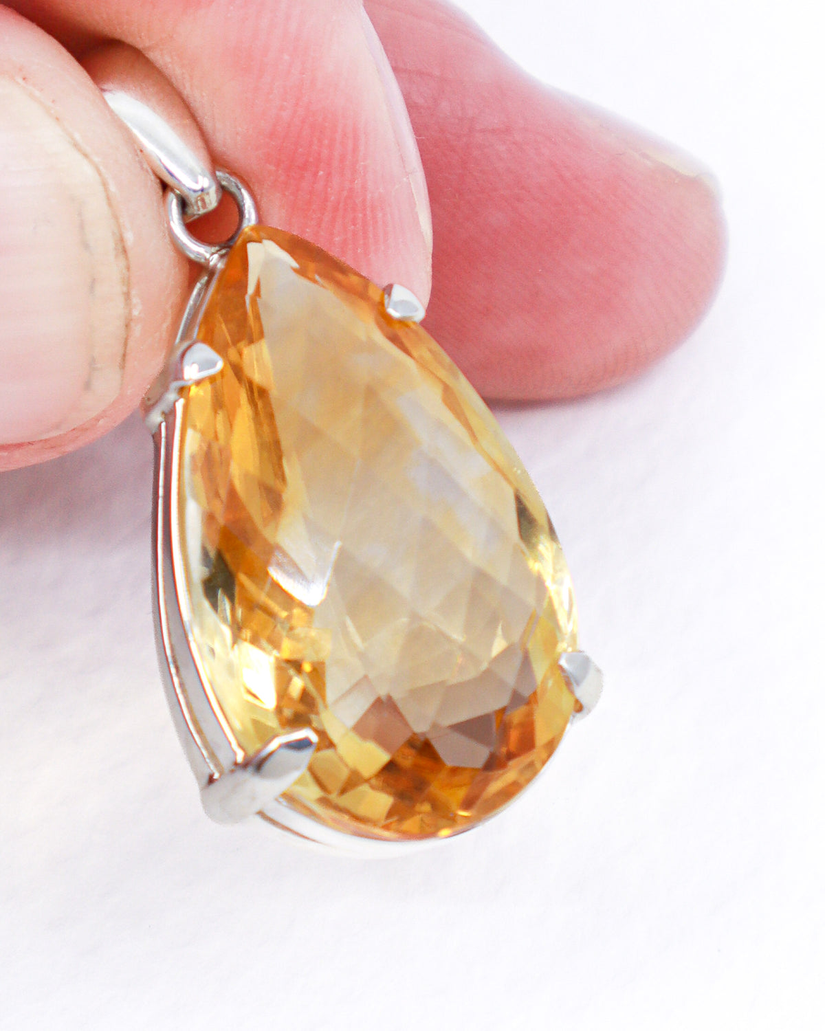 Brazilian Citrine “Golden Abundance” Sterling Silver Pendant