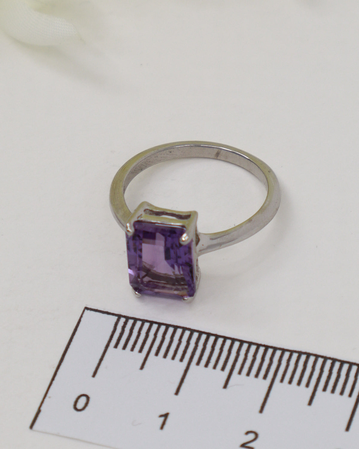 Brazilian Amethyst Sterling Silver Ring – Portal of Peace | Size 7