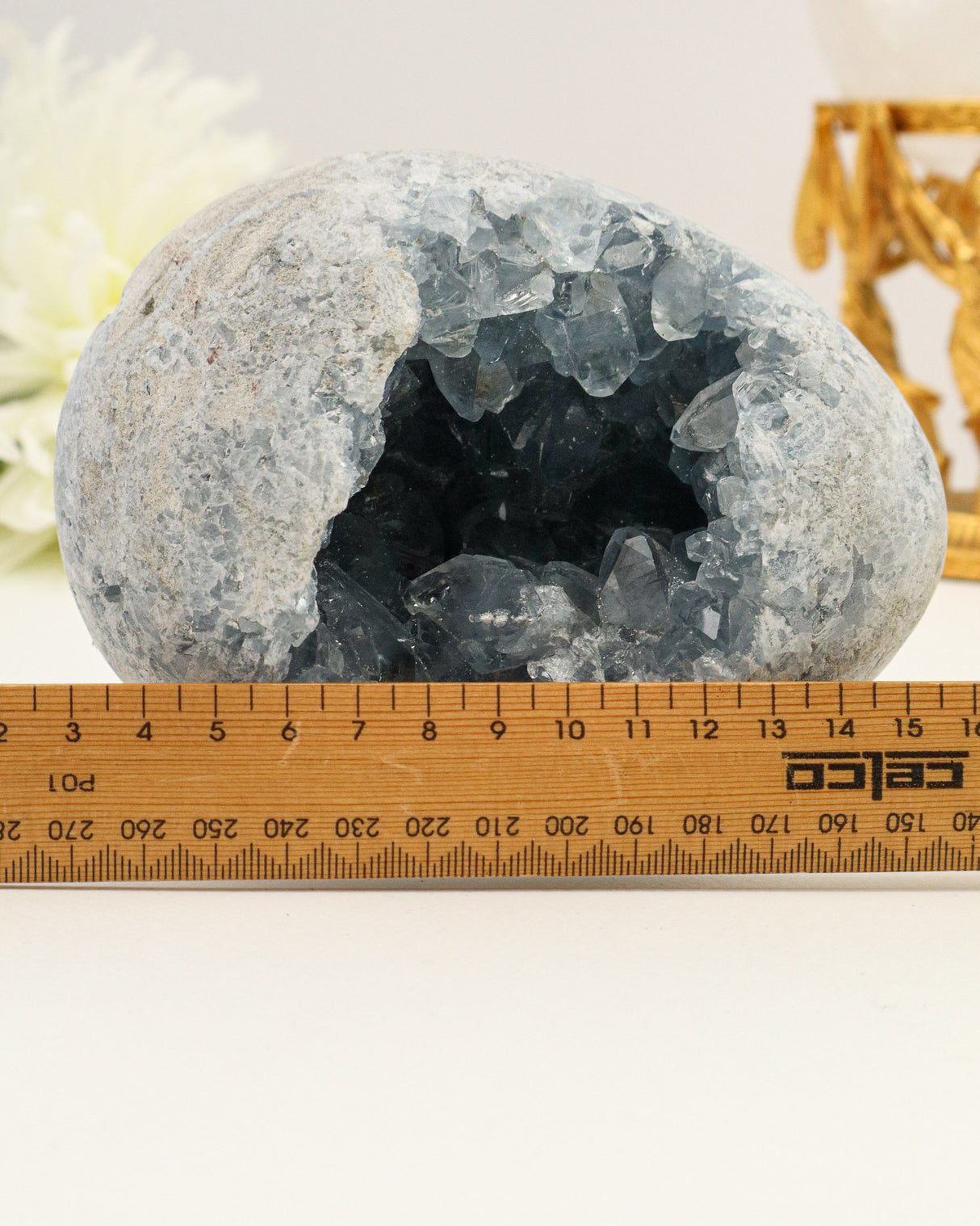 Celestite Geode Egg | 13cm | 2.3kg | Angelic Peace & Calm