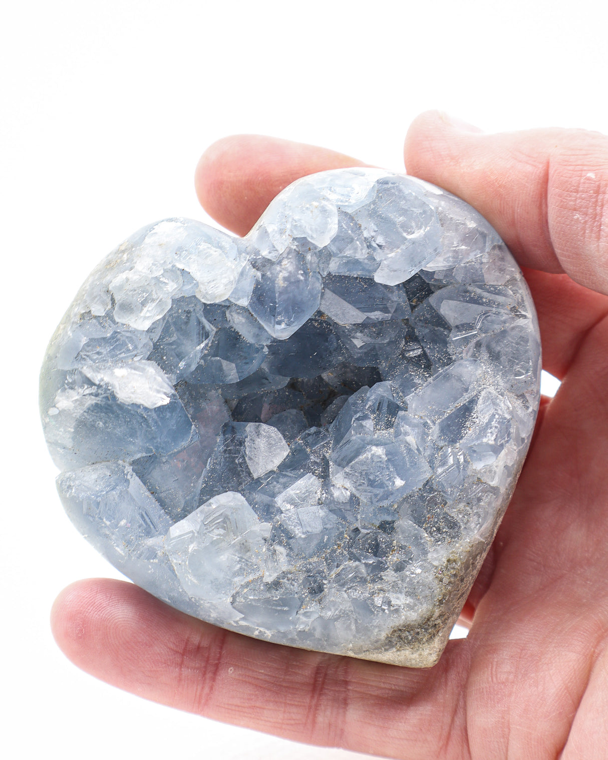 Angel's Embrace – Celestite Crystal Heart