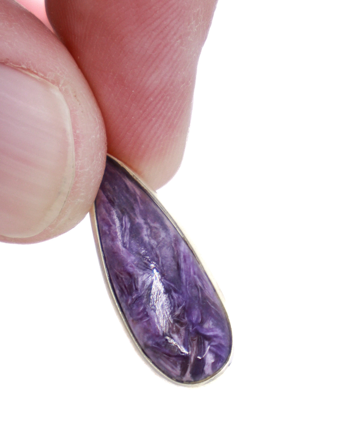 Charoite Sterling Silver Pendant – The Violet Oracle | Transformation & Intuition