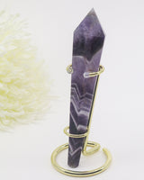Chevron Amethyst Crystal Wand 135g – The Mystic Path | Intuition & Spiritual Clarity