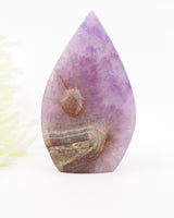 Beautiful Chevron Amethyst freeform featuring soft lavender tones, natural banding and unique matrix formations. Associated with intuition, clarity and spiritual growth.