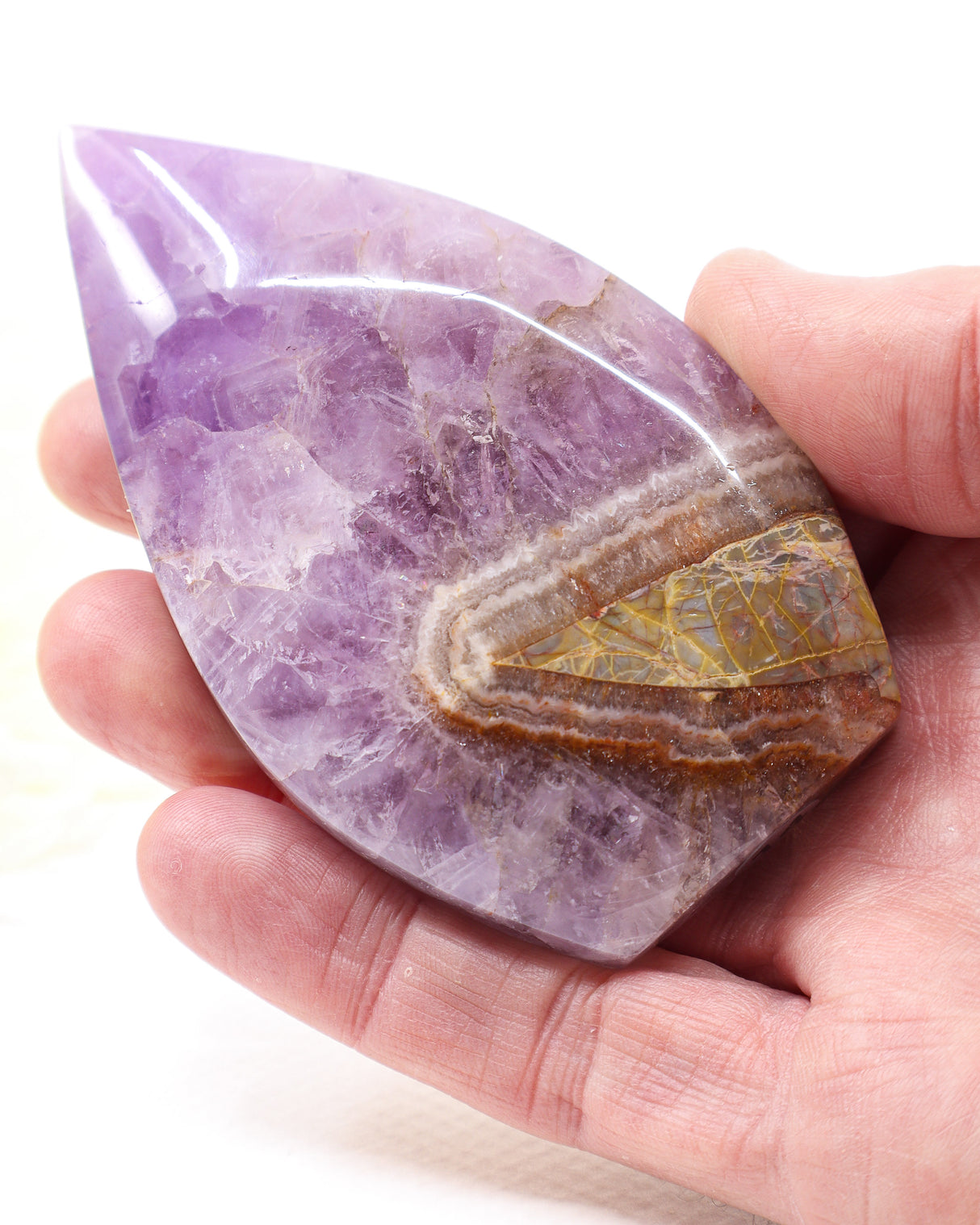 Chevron Amethyst Freeform | Intuition, Spiritual Insight & Inner Harmony