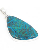 Chrysocolla Sterling Silver Pendant 6.4cm – The Ocean Oracle | Wisdom & Truth