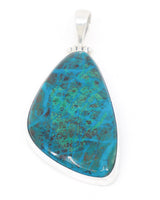 Chrysocolla Sterling Silver Pendant 6.4cm – The Ocean Oracle | Wisdom & Truth
