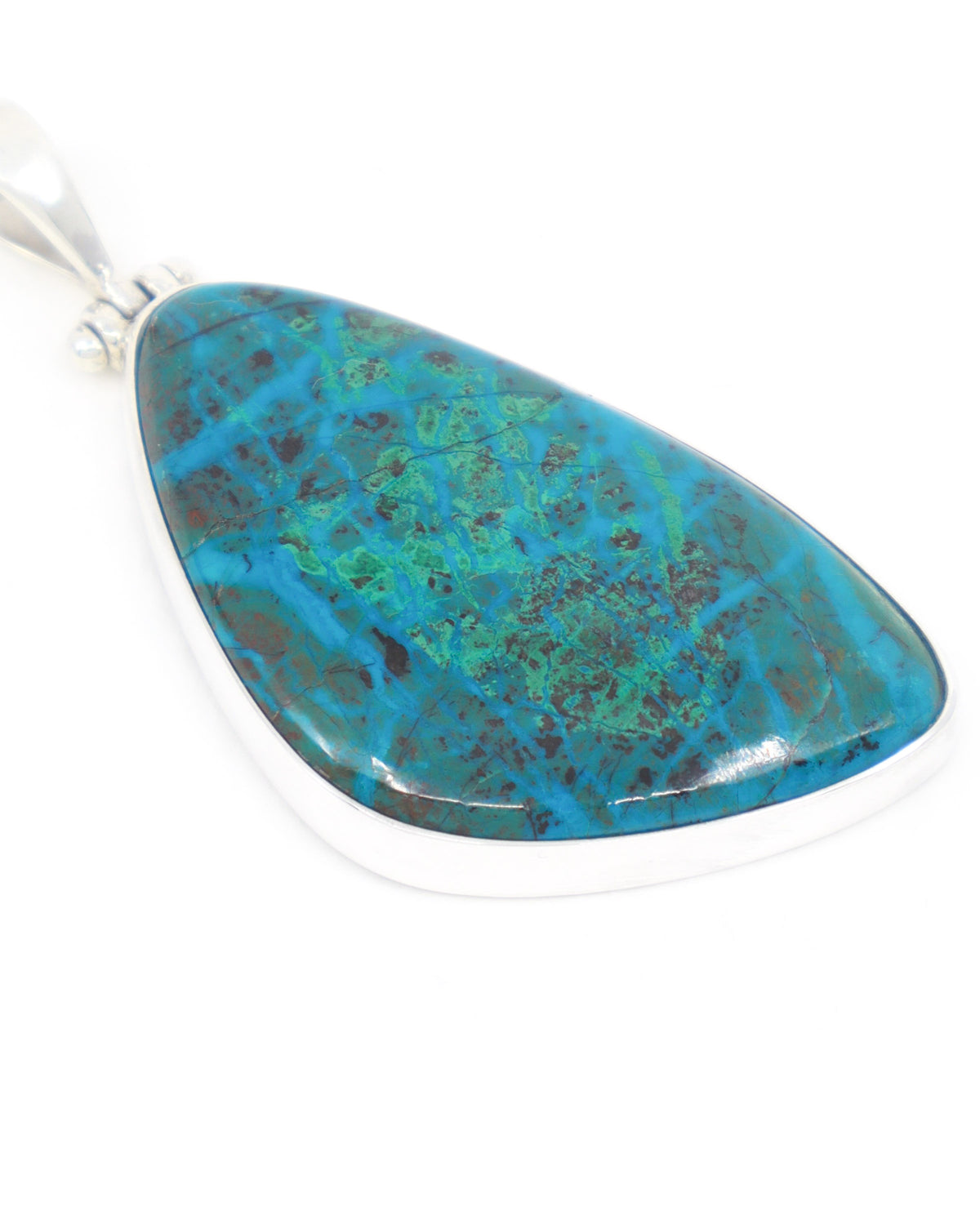 Chrysocolla Sterling Silver Pendant 6.4cm – The Ocean Oracle | Wisdom & Truth