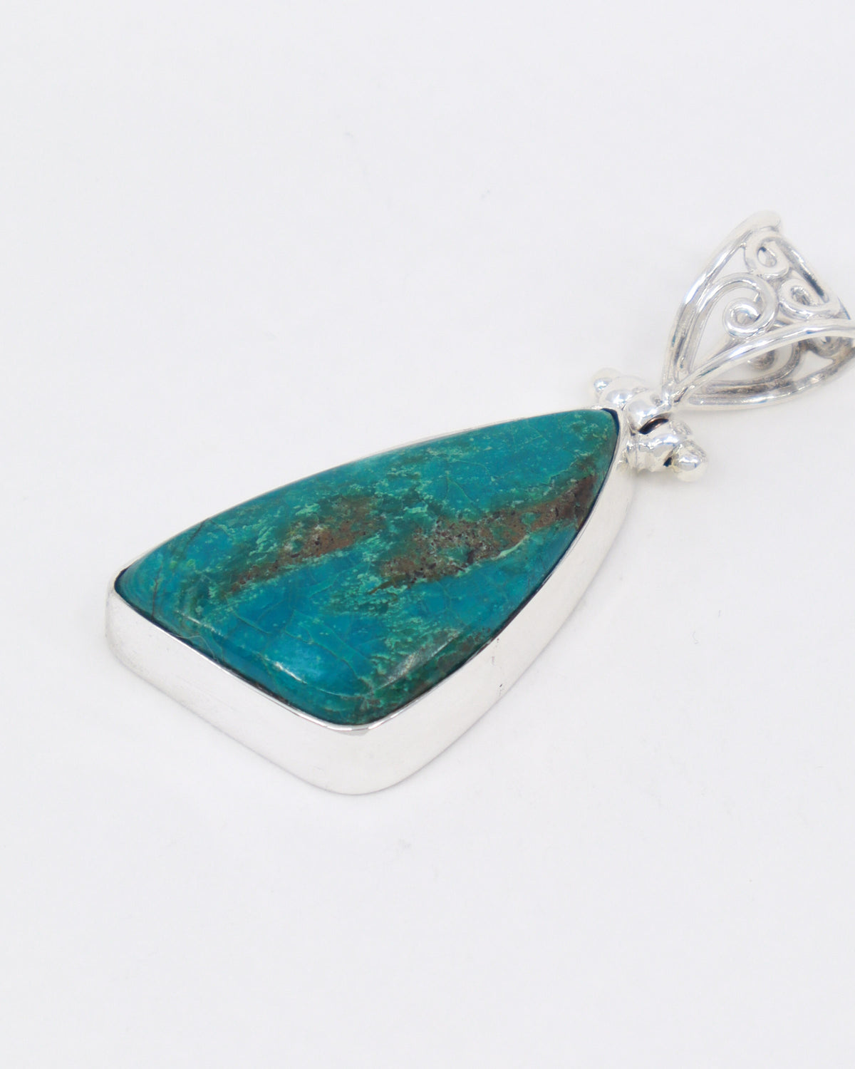 Chrysocolla Sterling Silver Pendant – The Voice of the Soul | Truth & Empowerment