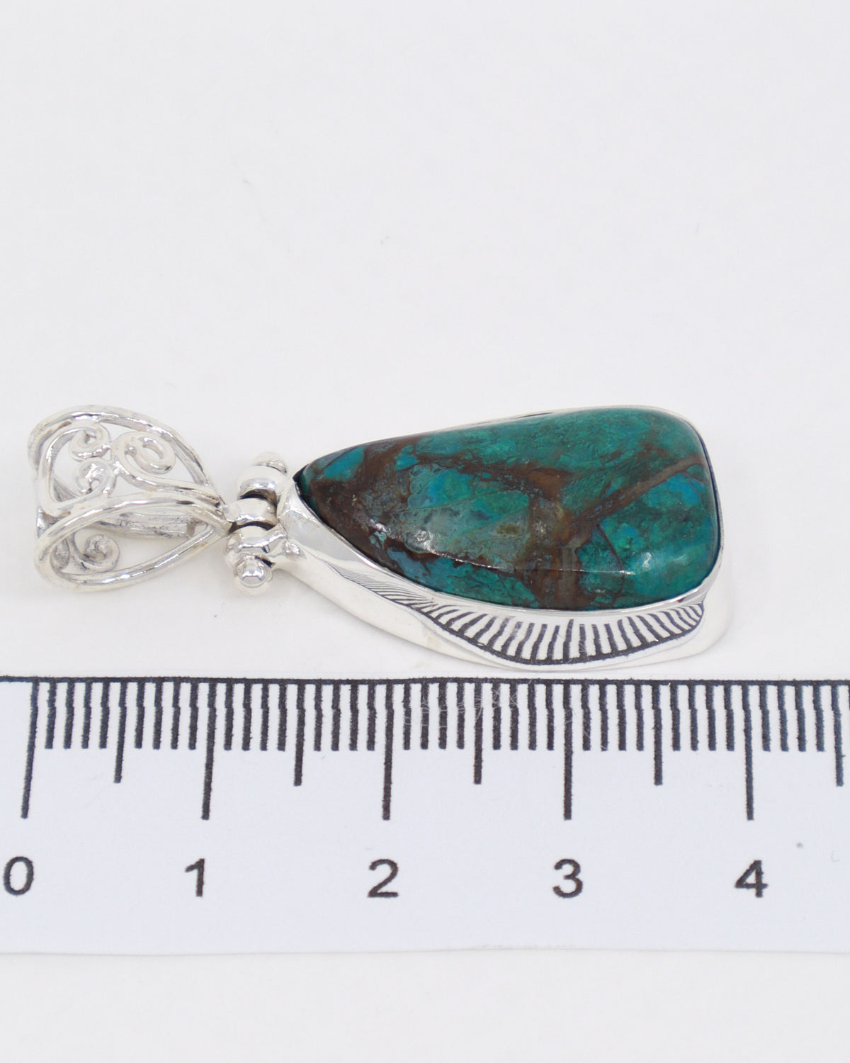 Chrysocolla Sterling Silver Pendant – The Earth & Ocean Talisman | Truth & Inner Wisdom