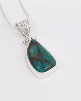 Chrysocolla Sterling Silver Pendant – The Earth & Ocean Talisman | Truth & Inner Wisdom