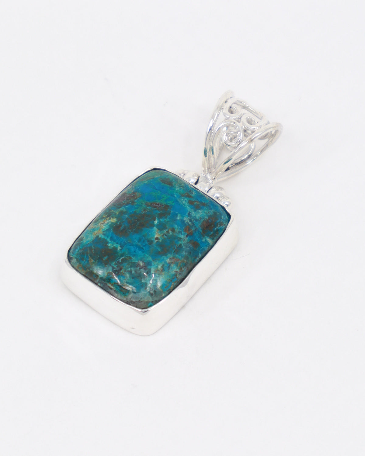 Chrysocolla Sterling Silver Pendant – The Sacred Waters | Communication & Inner Wisdom