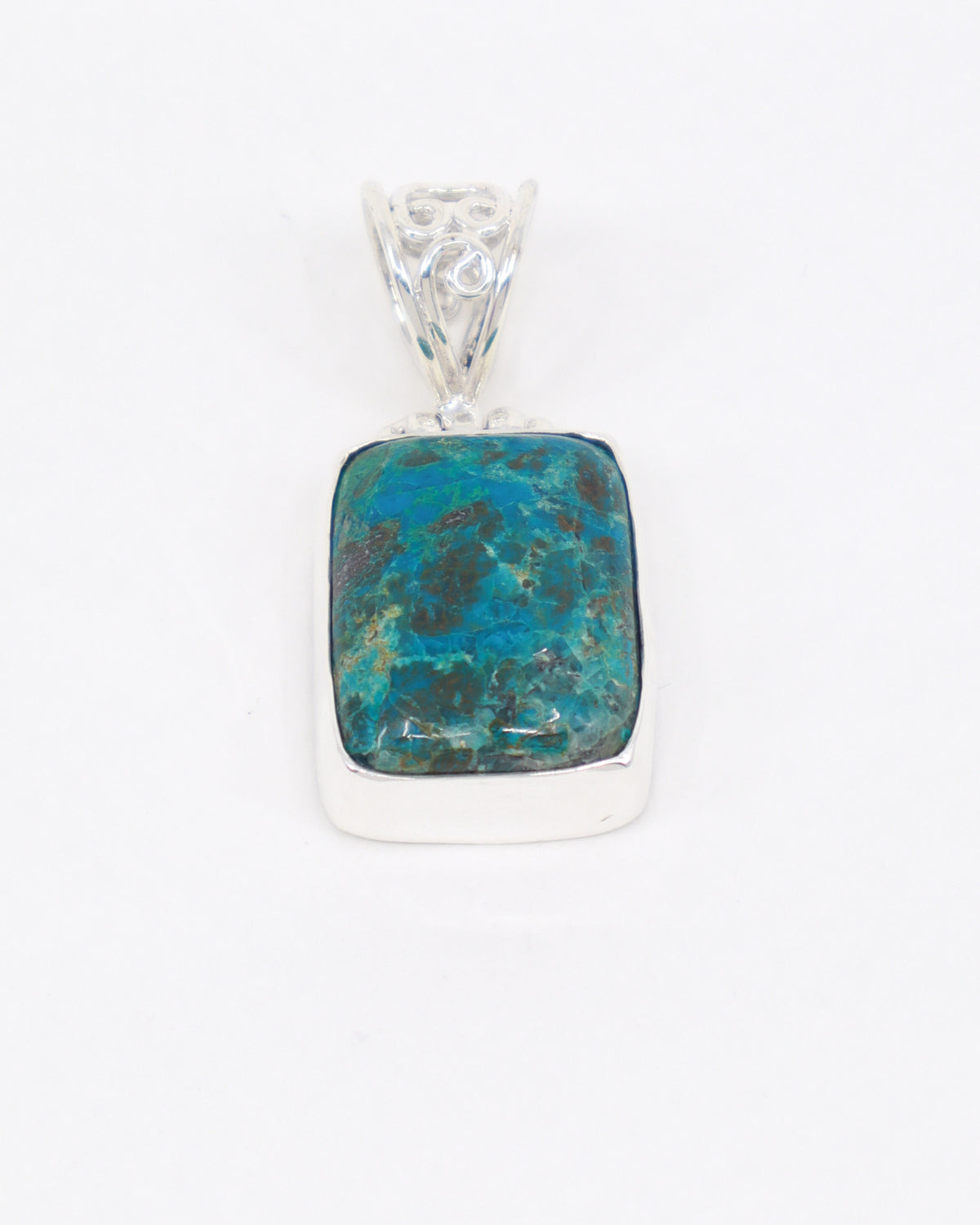 Chrysocolla Sterling Silver Pendant – The Sacred Waters | Communication & Inner Wisdom