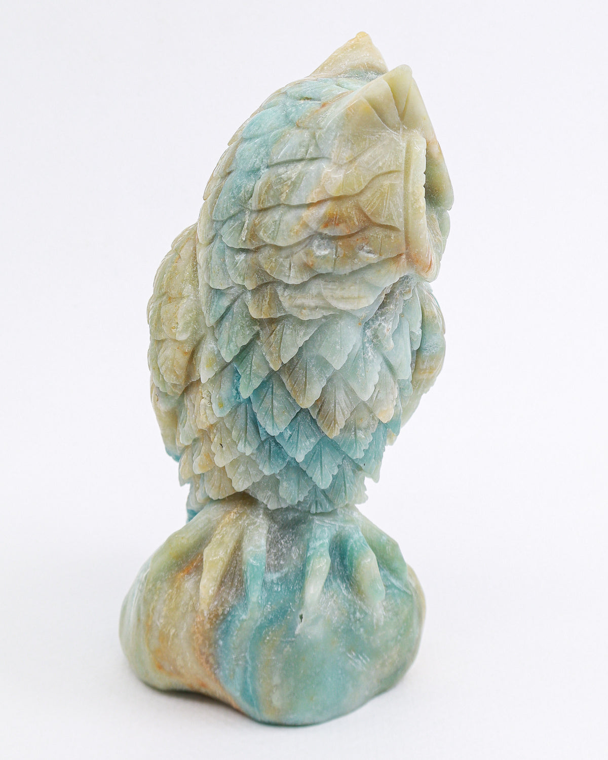 Amazonite Owl Carving 988g – The Guardian of Truth | Harmony, Wisdom & Intuition