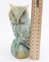 Amazonite Owl Carving 988g – The Guardian of Truth | Harmony, Wisdom & Intuition