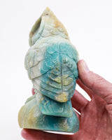 Amazonite Owl Carving 988g – The Guardian of Truth | Harmony, Wisdom & Intuition