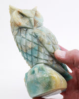 Amazonite Owl Carving 988g – The Guardian of Truth | Harmony, Wisdom & Intuition