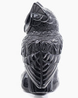 Black Obsidian Owl Carving 2.418kg – The Midnight Guardian | Protection, Wisdom & Grounding