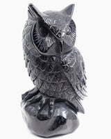 Black Obsidian Owl Carving 2.418kg – The Midnight Guardian | Protection, Wisdom & Grounding