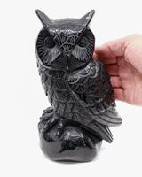 Black Obsidian Owl Carving 2.418kg – The Midnight Guardian | Protection, Wisdom & Grounding