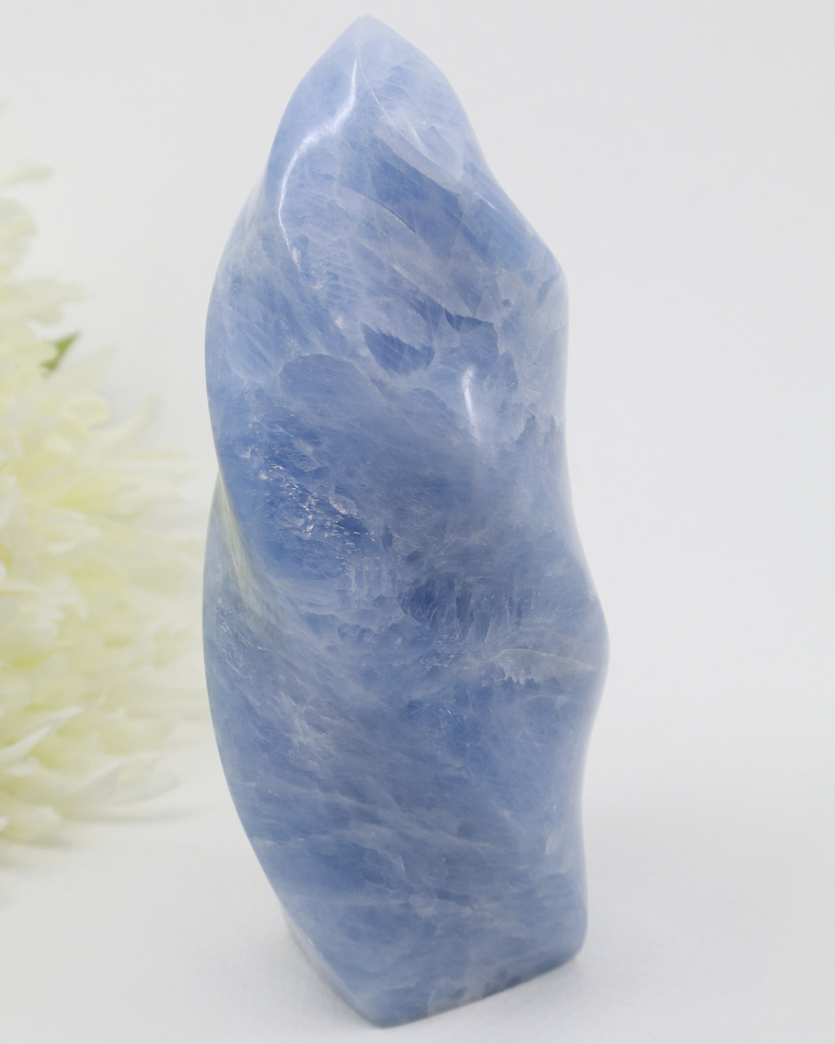 Blue Calcite Flame 684g – The Tranquil Flame | Calm, Communication & Peace