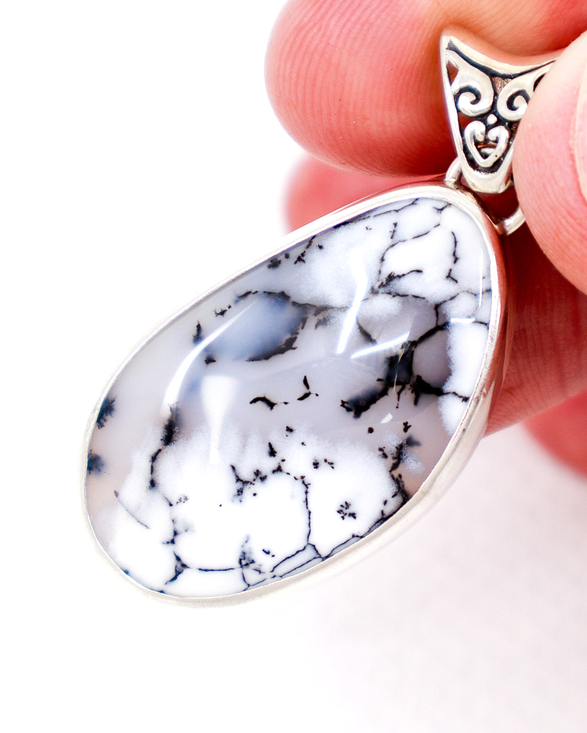 Dendritic Agate Sterling Silver Pendant – The Enchanted Forest | Growth & Inner Wisdom