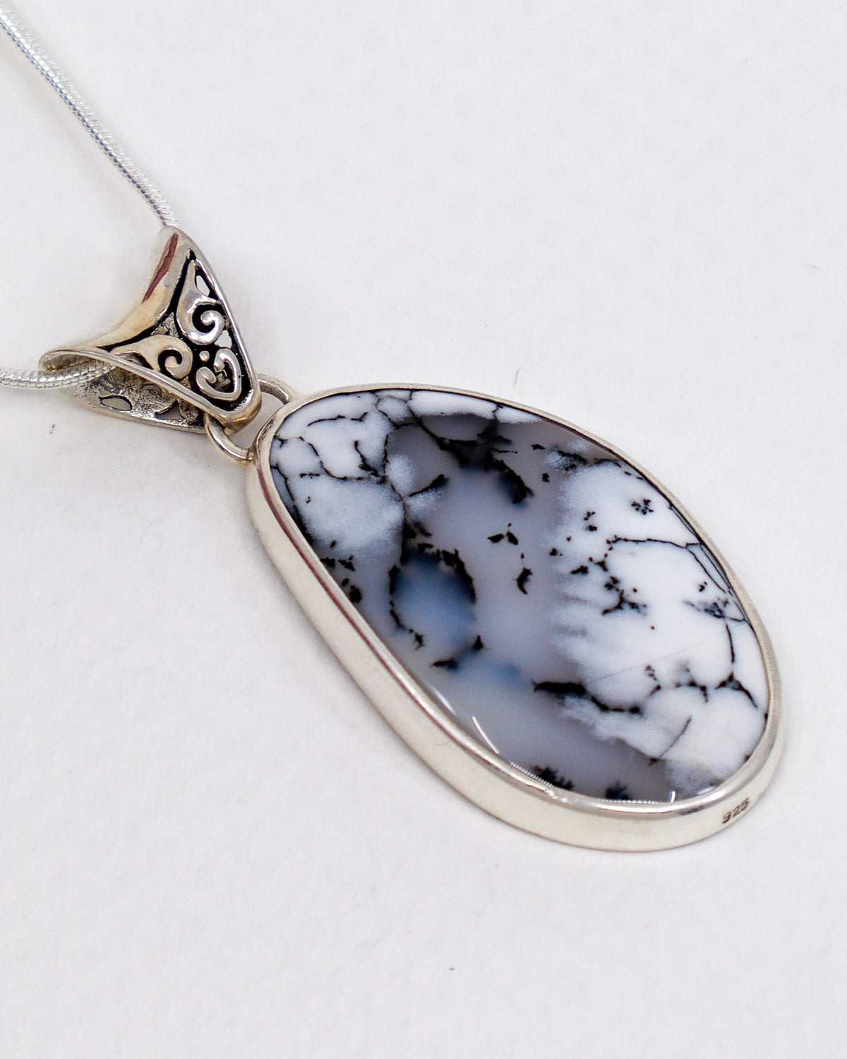 Dendritic Agate Sterling Silver Pendant – The Enchanted Forest | Growth & Inner Wisdom