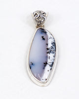 Dendritic Agate Sterling Silver Pendant – The Misty Forest | Grounding & Growth