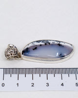 Dendritic Agate Sterling Silver Pendant – The Misty Forest | Grounding & Growth
