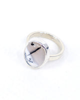 Dendritic Agate Sterling Silver Ring Size 7 – The Whispering Branch | Growth & Grounding
