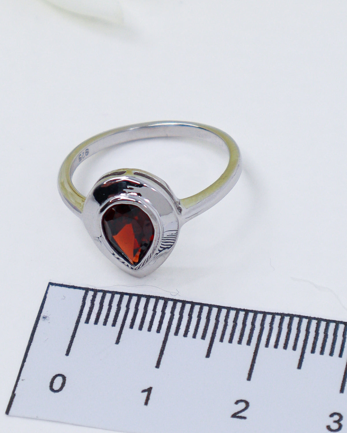 Garnet Sterling Silver Ring – Sacred Fire | Size 8