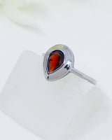 Garnet Sterling Silver Ring – Sacred Fire | Size 8