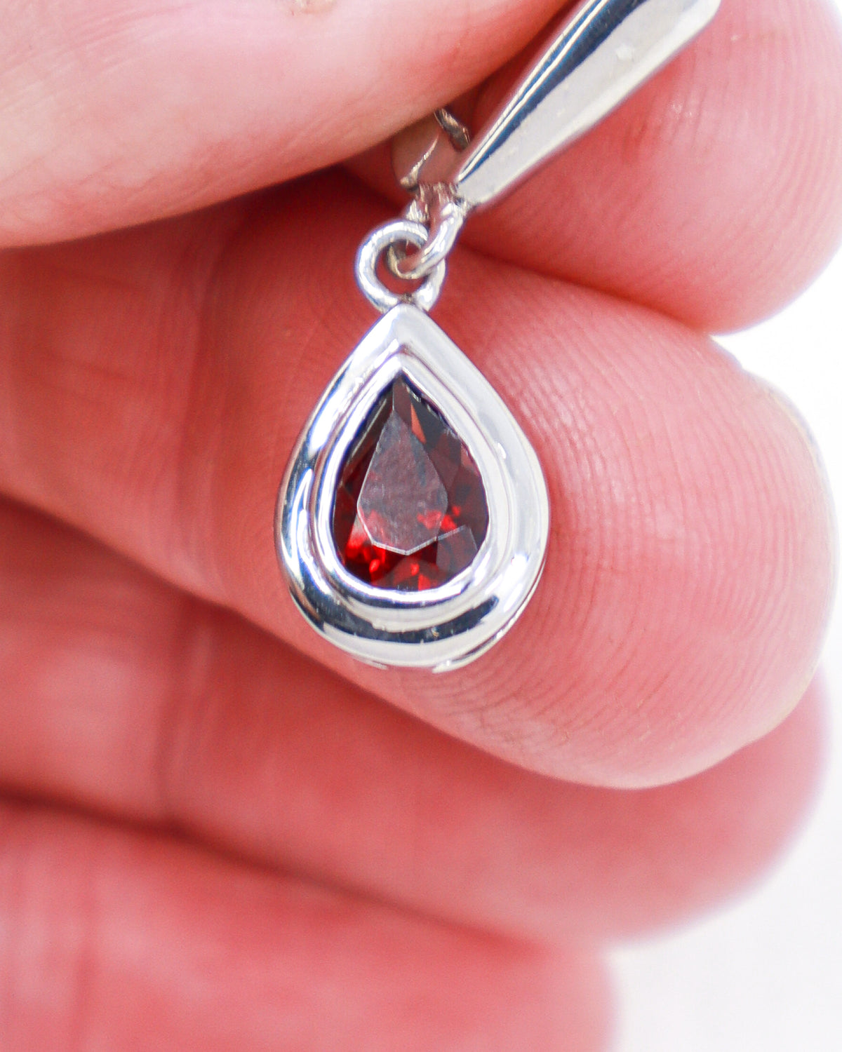 Garnet Sterling Silver Earrings – Sacred Flame