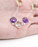 Amethyst, Citrine & Green Amethyst (Prasiolite) Bracelet | Balance, Abundance & Spiritual Harmony
