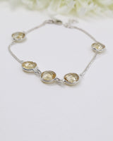 Citrine Silver Bracelet | Abundance, Joy & Positive Energy
