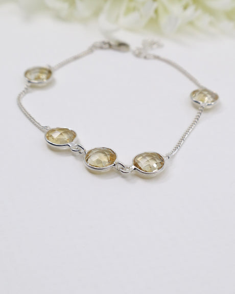 Citrine Silver Bracelet | Abundance, Joy & Positive Energy