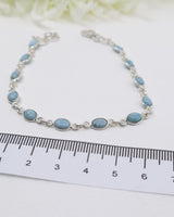 Larimar Silver Bracelet | Calm Communication & Ocean Energy