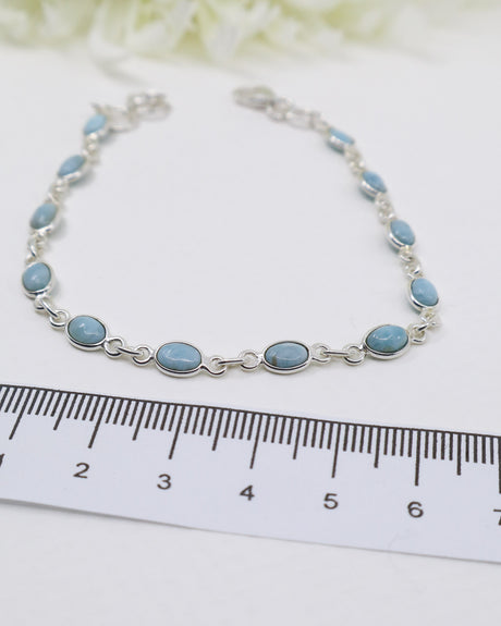 Larimar Silver Bracelet | Calm Communication & Ocean Energy