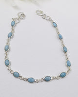 Larimar Silver Bracelet | Calm Communication & Ocean Energy