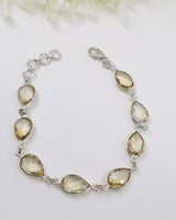 Citrine Sterling Silver Bracelet | Abundance & Empowerment